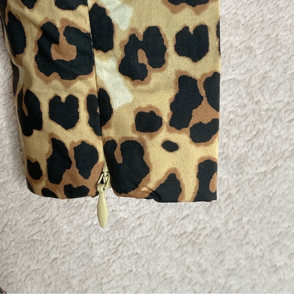 NEW Tuckernuck Domino Mini Dress Leopard Print Womens XXS Brown & Black Cocktail - Picture 13 of 13